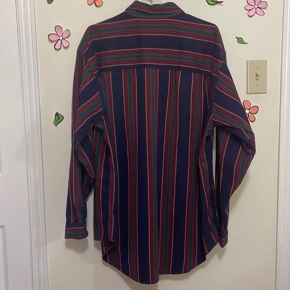 Vintage Colours by Alexander Julian Striped Button Down Shirt Large - Picture 4 of 6